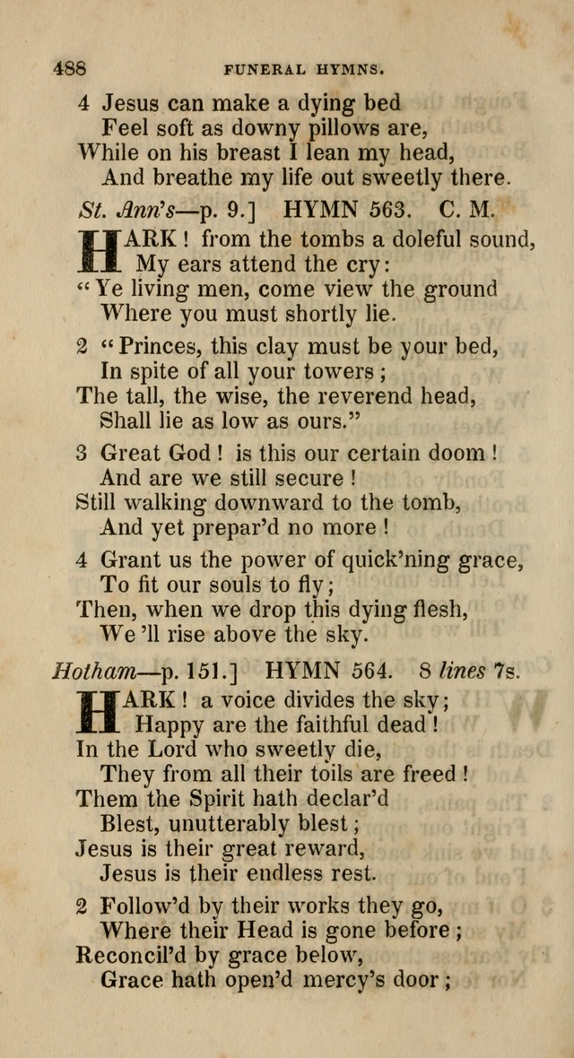 A Collection of Hymns for the Use of the Methodist Episcopal Church: principally from the collection of  Rev. John Wesley, M. A., late fellow of Lincoln College, Oxford; with... (Rev. & corr.) page 488