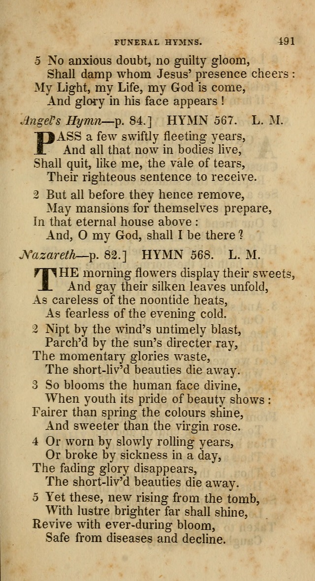 A Collection of Hymns for the Use of the Methodist Episcopal Church: principally from the collection of  Rev. John Wesley, M. A., late fellow of Lincoln College, Oxford; with... (Rev. & corr.) page 491