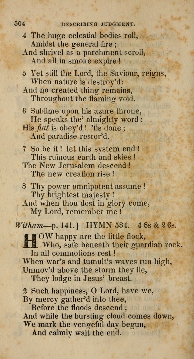 A Collection of Hymns for the Use of the Methodist Episcopal Church: principally from the collection of  Rev. John Wesley, M. A., late fellow of Lincoln College, Oxford; with... (Rev. & corr.) page 504