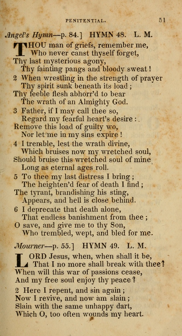 A Collection of Hymns for the Use of the Methodist Episcopal Church: principally from the collection of  Rev. John Wesley, M. A., late fellow of Lincoln College, Oxford; with... (Rev. & corr.) page 51