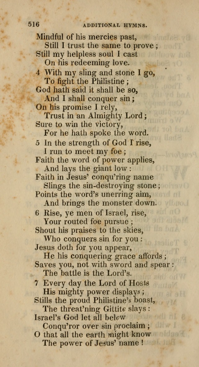 A Collection of Hymns for the Use of the Methodist Episcopal Church: principally from the collection of  Rev. John Wesley, M. A., late fellow of Lincoln College, Oxford; with... (Rev. & corr.) page 516