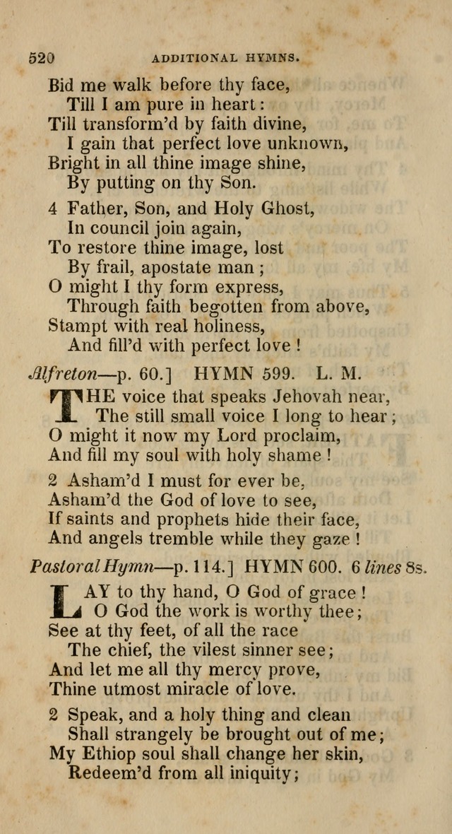 A Collection of Hymns for the Use of the Methodist Episcopal Church: principally from the collection of  Rev. John Wesley, M. A., late fellow of Lincoln College, Oxford; with... (Rev. & corr.) page 520