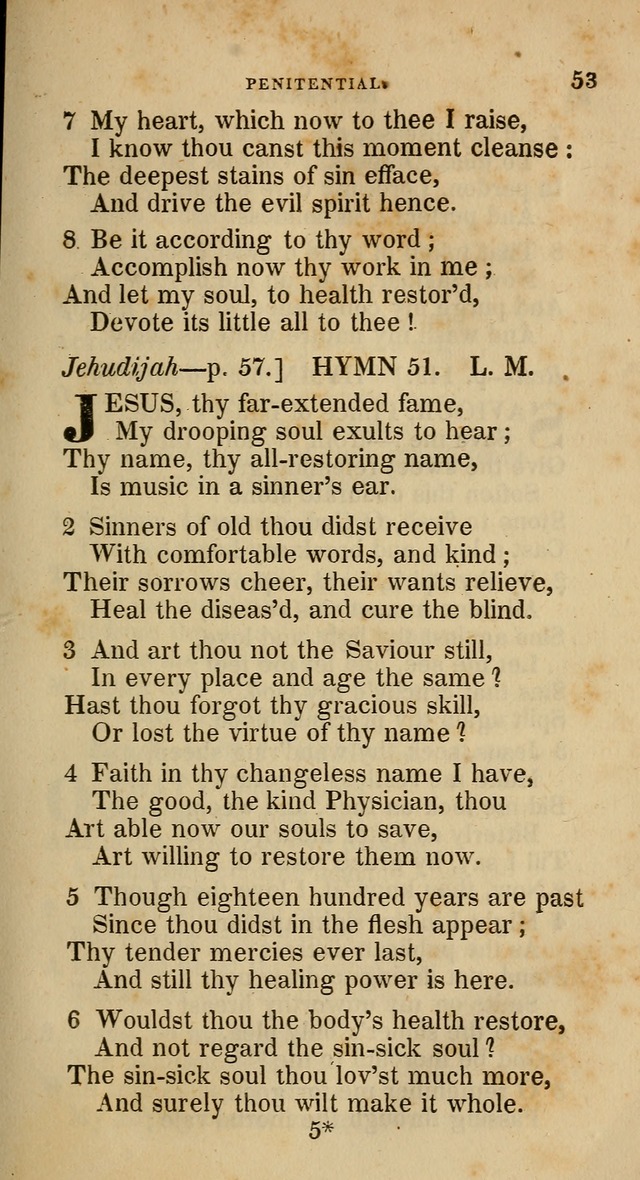 A Collection of Hymns for the Use of the Methodist Episcopal Church: principally from the collection of  Rev. John Wesley, M. A., late fellow of Lincoln College, Oxford; with... (Rev. & corr.) page 53