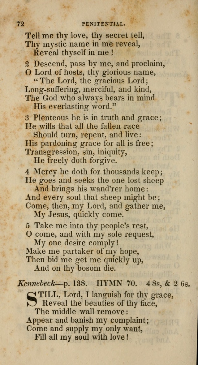 A Collection of Hymns for the Use of the Methodist Episcopal Church: principally from the collection of  Rev. John Wesley, M. A., late fellow of Lincoln College, Oxford; with... (Rev. & corr.) page 72