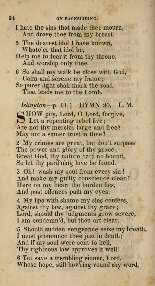 A Collection of Hymns for the Use of the Methodist Episcopal Church: principally from the collection of  Rev. John Wesley, M. A., late fellow of Lincoln College, Oxford; with... (Rev. & corr.) page 94