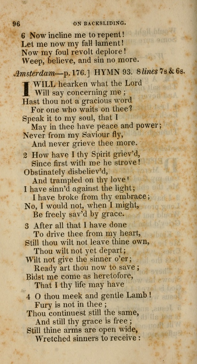 A Collection of Hymns for the Use of the Methodist Episcopal Church: principally from the collection of  Rev. John Wesley, M. A., late fellow of Lincoln College, Oxford; with... (Rev. & corr.) page 96