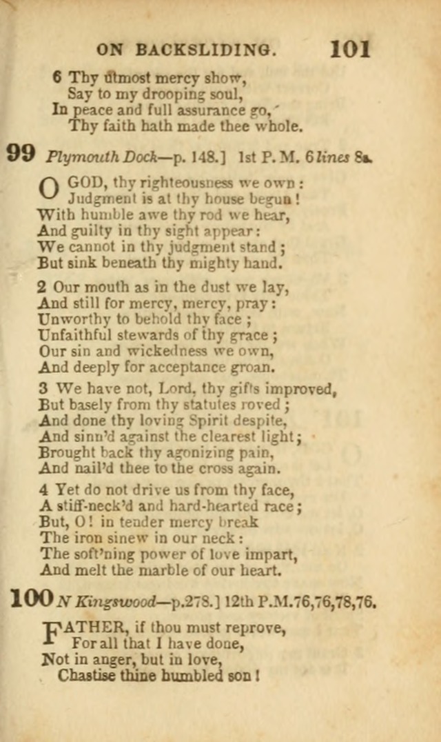 A Collection of Hymns: for the use of the Methodist Episcopal Church, principally from the collection of the Rev. John Wesley, A. M., late fellow of Lincoln College..(Rev. and corr. with a supplement) page 103