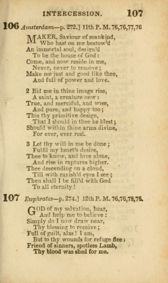 A Collection of Hymns: for the use of the Methodist Episcopal Church, principally from the collection of the Rev. John Wesley, A. M., late fellow of Lincoln College..(Rev. and corr. with a supplement) page 109