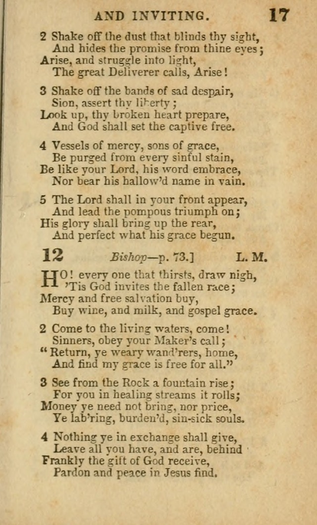 A Collection of Hymns: for the use of the Methodist Episcopal Church, principally from the collection of the Rev. John Wesley, A. M., late fellow of Lincoln College..(Rev. and corr. with a supplement) page 17