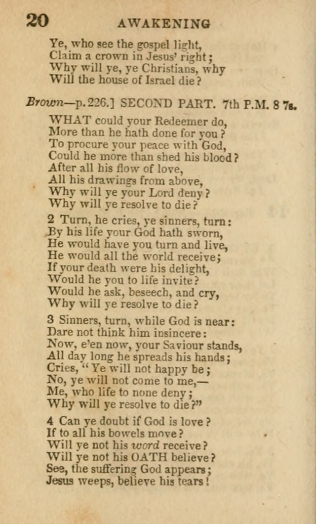 A Collection of Hymns: for the use of the Methodist Episcopal Church, principally from the collection of the Rev. John Wesley, A. M., late fellow of Lincoln College..(Rev. and corr. with a supplement) page 20