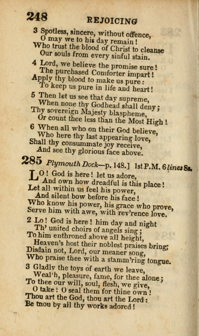 A Collection of Hymns: for the use of the Methodist Episcopal Church, principally from the collection of the Rev. John Wesley, A. M., late fellow of Lincoln College..(Rev. and corr. with a supplement) page 250