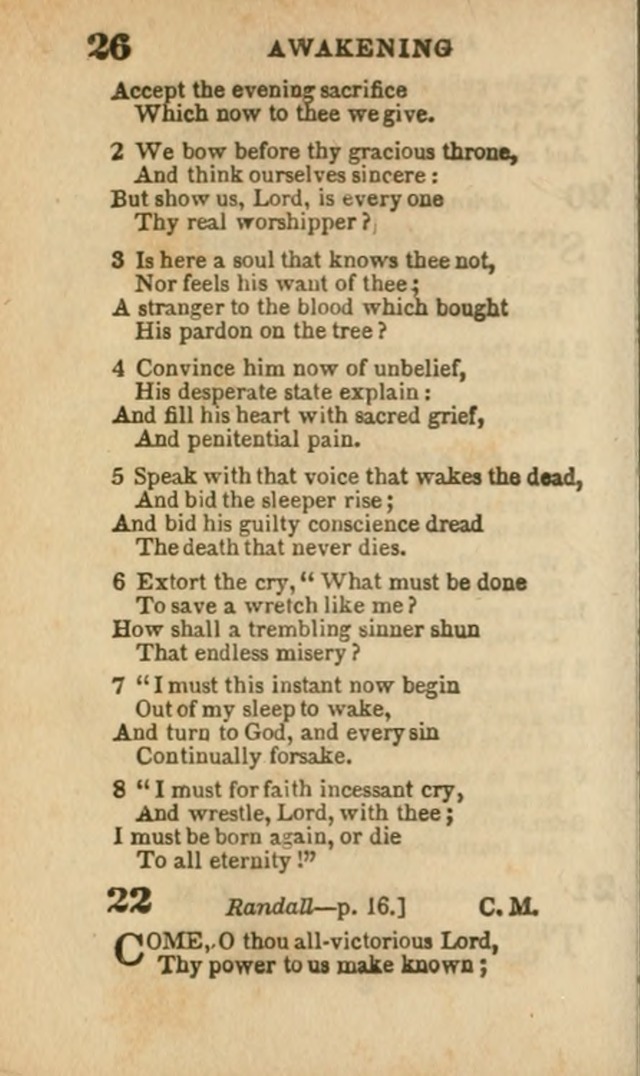 A Collection of Hymns: for the use of the Methodist Episcopal Church, principally from the collection of the Rev. John Wesley, A. M., late fellow of Lincoln College..(Rev. and corr. with a supplement) page 26