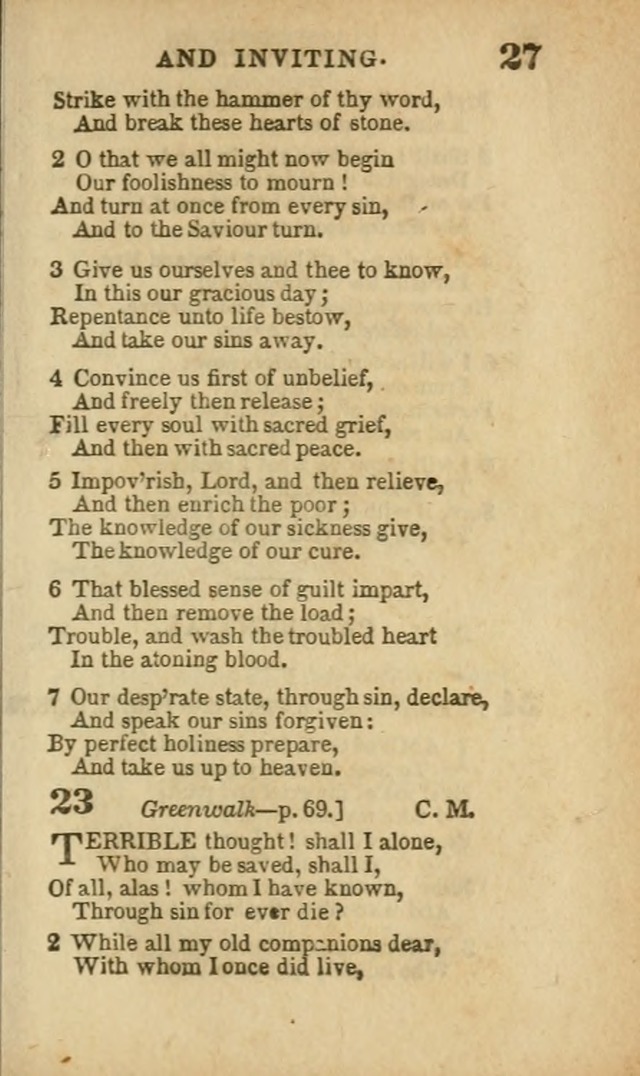 A Collection of Hymns: for the use of the Methodist Episcopal Church, principally from the collection of the Rev. John Wesley, A. M., late fellow of Lincoln College..(Rev. and corr. with a supplement) page 27