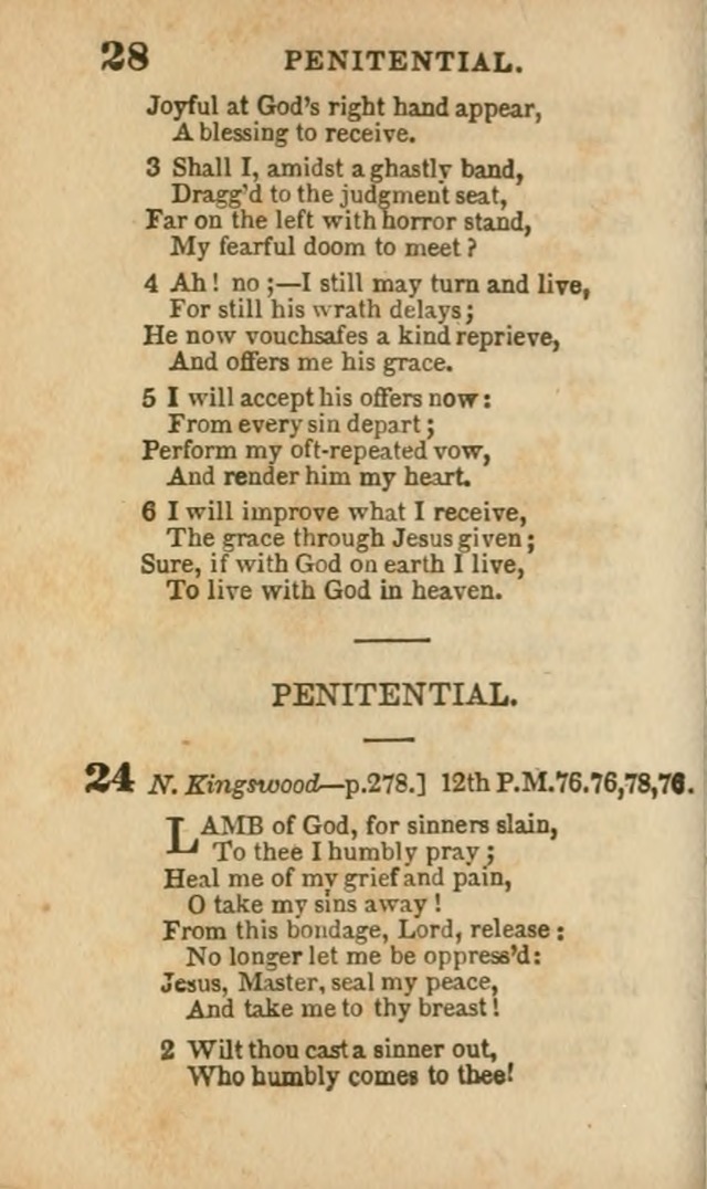 A Collection of Hymns: for the use of the Methodist Episcopal Church, principally from the collection of the Rev. John Wesley, A. M., late fellow of Lincoln College..(Rev. and corr. with a supplement) page 28