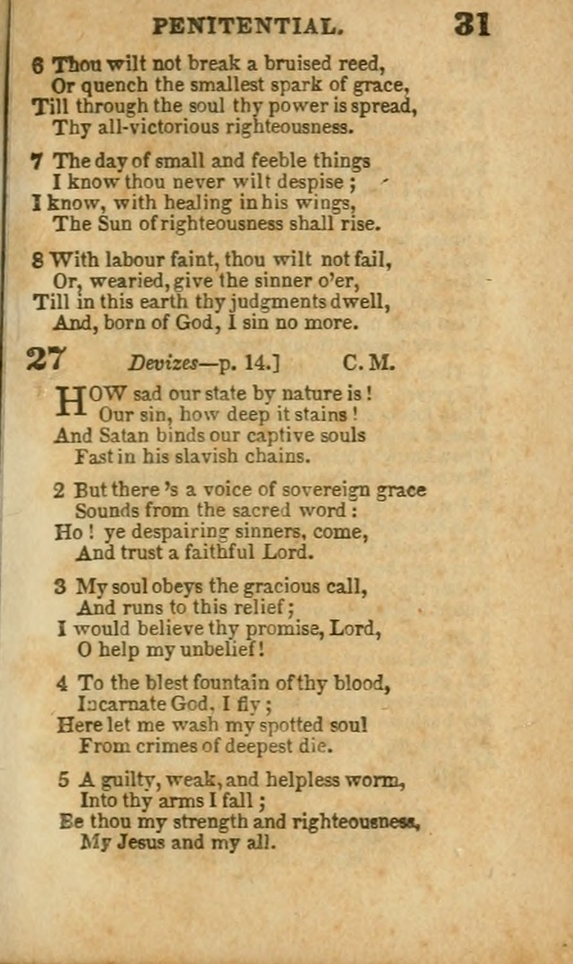 A Collection of Hymns: for the use of the Methodist Episcopal Church, principally from the collection of the Rev. John Wesley, A. M., late fellow of Lincoln College..(Rev. and corr. with a supplement) page 31