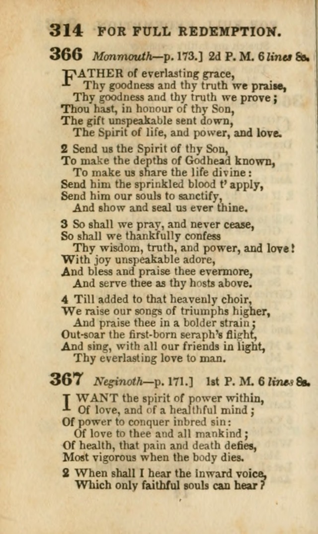 A Collection of Hymns: for the use of the Methodist Episcopal Church, principally from the collection of the Rev. John Wesley, A. M., late fellow of Lincoln College..(Rev. and corr. with a supplement) page 316