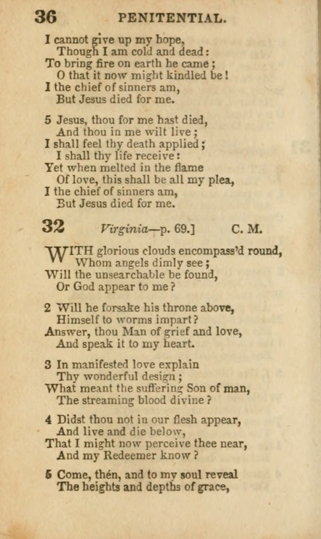 A Collection of Hymns: for the use of the Methodist Episcopal Church, principally from the collection of the Rev. John Wesley, A. M., late fellow of Lincoln College..(Rev. and corr. with a supplement) page 36