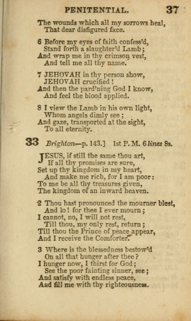 A Collection of Hymns: for the use of the Methodist Episcopal Church, principally from the collection of the Rev. John Wesley, A. M., late fellow of Lincoln College..(Rev. and corr. with a supplement) page 37