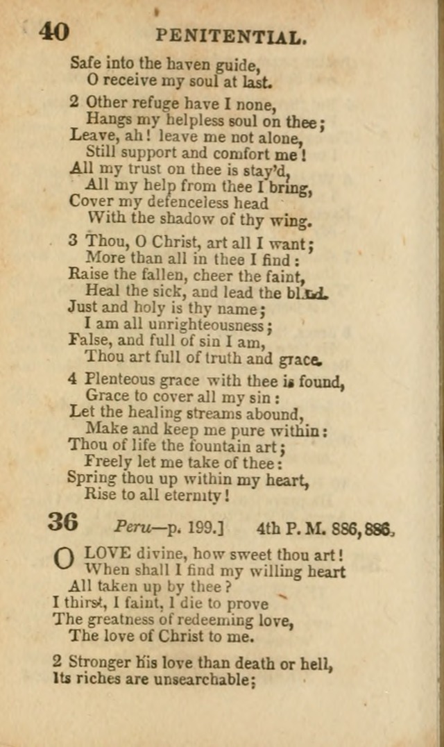 A Collection of Hymns: for the use of the Methodist Episcopal Church, principally from the collection of the Rev. John Wesley, A. M., late fellow of Lincoln College..(Rev. and corr. with a supplement) page 40