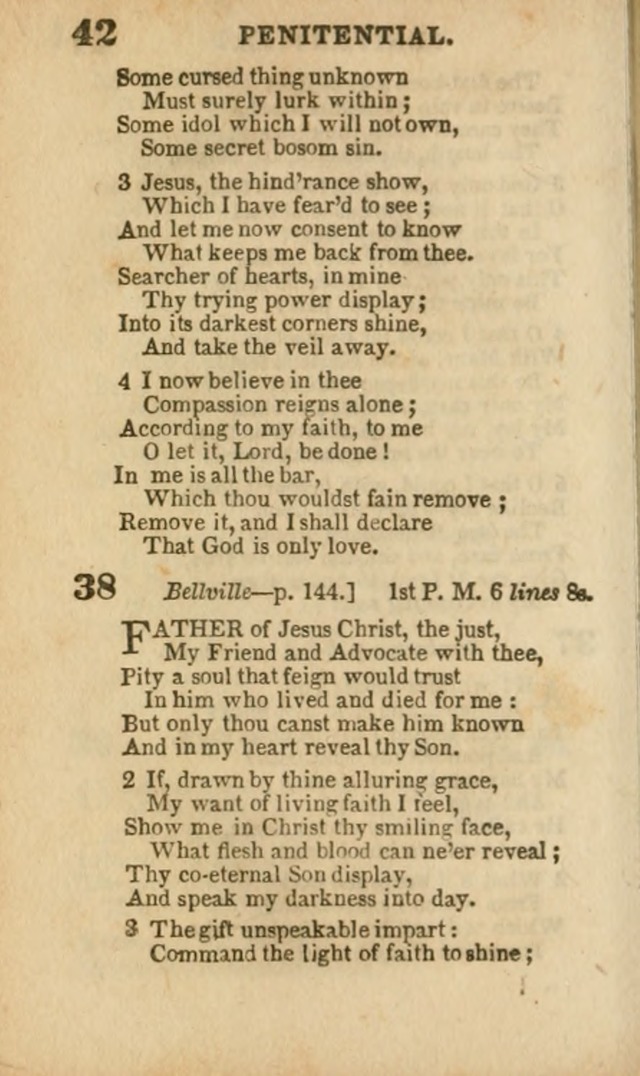 A Collection of Hymns: for the use of the Methodist Episcopal Church, principally from the collection of the Rev. John Wesley, A. M., late fellow of Lincoln College..(Rev. and corr. with a supplement) page 42