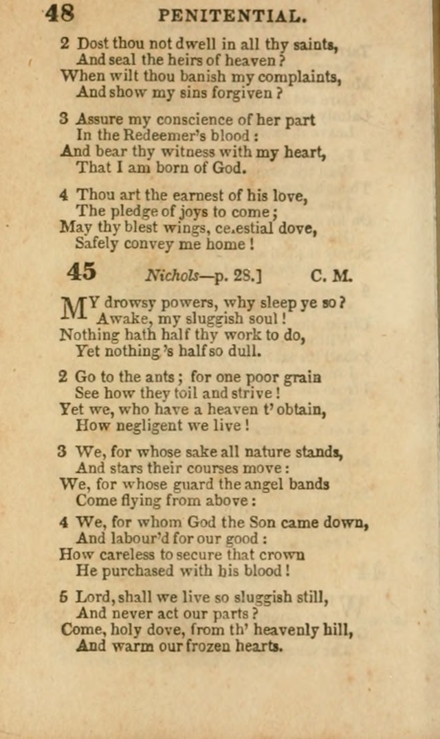 A Collection of Hymns: for the use of the Methodist Episcopal Church, principally from the collection of the Rev. John Wesley, A. M., late fellow of Lincoln College..(Rev. and corr. with a supplement) page 48