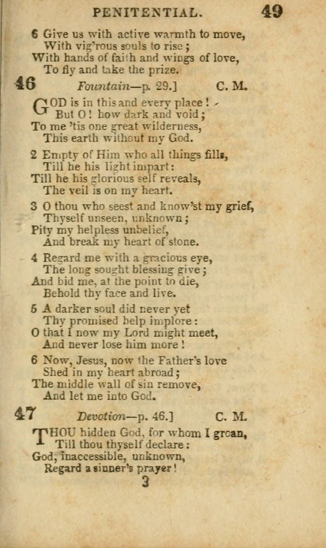 A Collection of Hymns: for the use of the Methodist Episcopal Church, principally from the collection of the Rev. John Wesley, A. M., late fellow of Lincoln College..(Rev. and corr. with a supplement) page 49