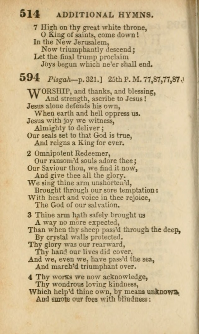 A Collection of Hymns: for the use of the Methodist Episcopal Church, principally from the collection of the Rev. John Wesley, A. M., late fellow of Lincoln College..(Rev. and corr. with a supplement) page 516