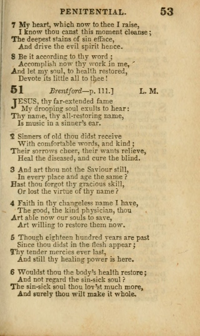 A Collection of Hymns: for the use of the Methodist Episcopal Church, principally from the collection of the Rev. John Wesley, A. M., late fellow of Lincoln College..(Rev. and corr. with a supplement) page 53