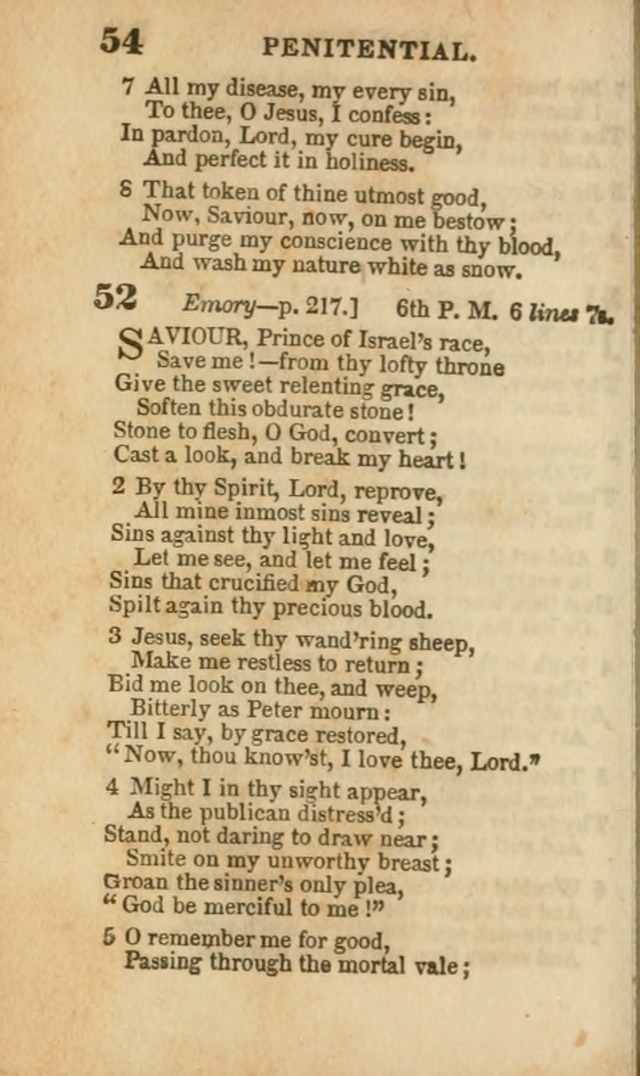 A Collection of Hymns: for the use of the Methodist Episcopal Church, principally from the collection of the Rev. John Wesley, A. M., late fellow of Lincoln College..(Rev. and corr. with a supplement) page 54