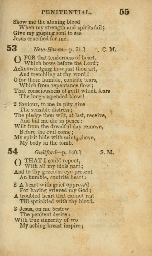 A Collection of Hymns: for the use of the Methodist Episcopal Church, principally from the collection of the Rev. John Wesley, A. M., late fellow of Lincoln College..(Rev. and corr. with a supplement) page 55