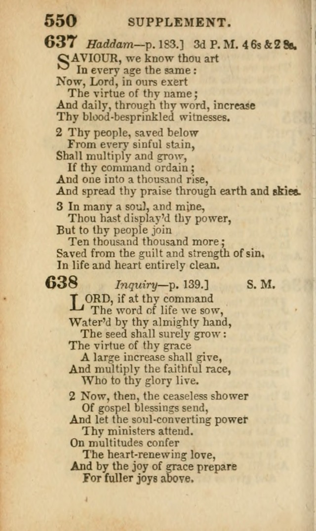 A Collection of Hymns: for the use of the Methodist Episcopal Church, principally from the collection of the Rev. John Wesley, A. M., late fellow of Lincoln College..(Rev. and corr. with a supplement) page 552