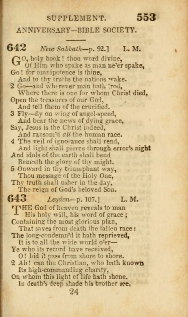 A Collection of Hymns: for the use of the Methodist Episcopal Church, principally from the collection of the Rev. John Wesley, A. M., late fellow of Lincoln College..(Rev. and corr. with a supplement) page 555