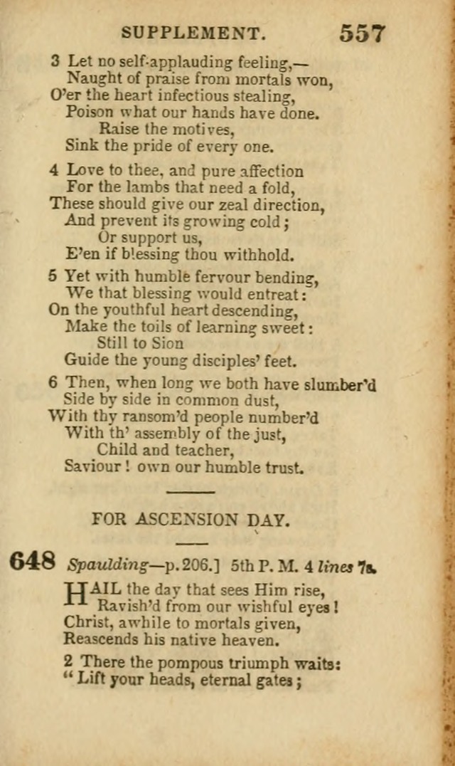 A Collection of Hymns: for the use of the Methodist Episcopal Church, principally from the collection of the Rev. John Wesley, A. M., late fellow of Lincoln College..(Rev. and corr. with a supplement) page 559