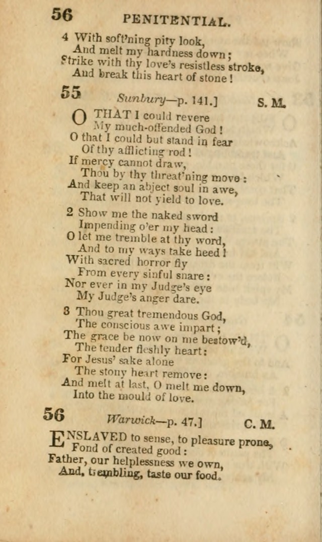 A Collection of Hymns: for the use of the Methodist Episcopal Church, principally from the collection of the Rev. John Wesley, A. M., late fellow of Lincoln College..(Rev. and corr. with a supplement) page 56