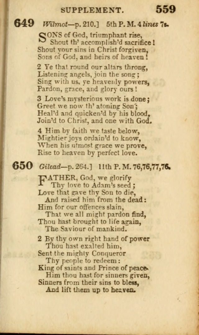 A Collection of Hymns: for the use of the Methodist Episcopal Church, principally from the collection of the Rev. John Wesley, A. M., late fellow of Lincoln College..(Rev. and corr. with a supplement) page 561