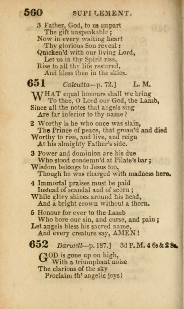 A Collection of Hymns: for the use of the Methodist Episcopal Church, principally from the collection of the Rev. John Wesley, A. M., late fellow of Lincoln College..(Rev. and corr. with a supplement) page 562