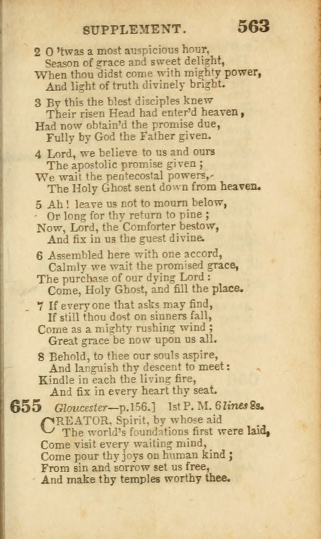 A Collection of Hymns: for the use of the Methodist Episcopal Church, principally from the collection of the Rev. John Wesley, A. M., late fellow of Lincoln College..(Rev. and corr. with a supplement) page 565