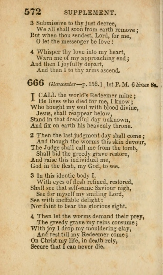 A Collection of Hymns: for the use of the Methodist Episcopal Church, principally from the collection of the Rev. John Wesley, A. M., late fellow of Lincoln College..(Rev. and corr. with a supplement) page 574