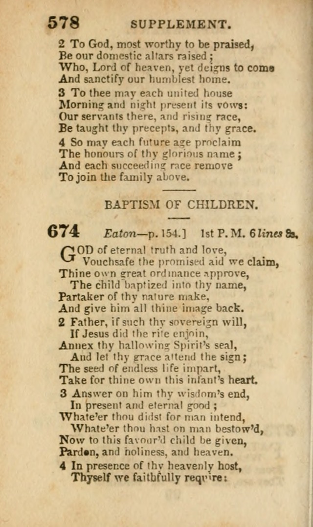 A Collection of Hymns: for the use of the Methodist Episcopal Church, principally from the collection of the Rev. John Wesley, A. M., late fellow of Lincoln College..(Rev. and corr. with a supplement) page 580