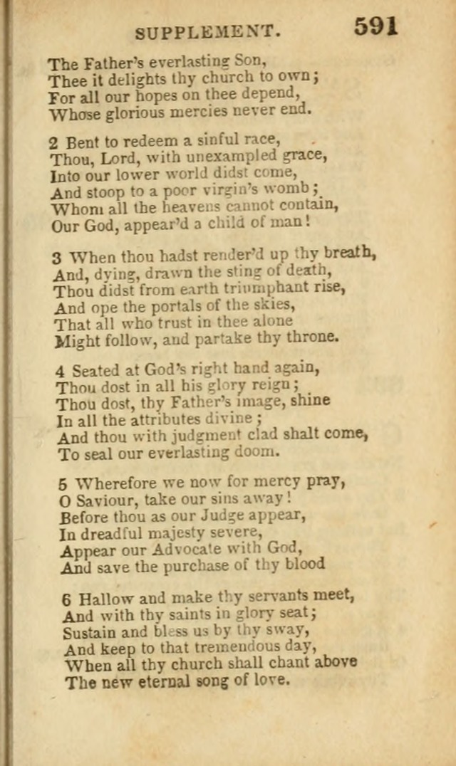 A Collection of Hymns: for the use of the Methodist Episcopal Church, principally from the collection of the Rev. John Wesley, A. M., late fellow of Lincoln College..(Rev. and corr. with a supplement) page 593