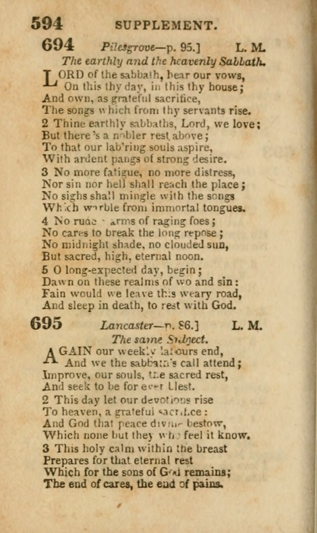 A Collection of Hymns: for the use of the Methodist Episcopal Church, principally from the collection of the Rev. John Wesley, A. M., late fellow of Lincoln College..(Rev. and corr. with a supplement) page 596