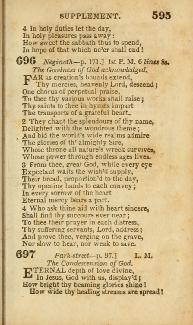 A Collection of Hymns: for the use of the Methodist Episcopal Church, principally from the collection of the Rev. John Wesley, A. M., late fellow of Lincoln College..(Rev. and corr. with a supplement) page 597