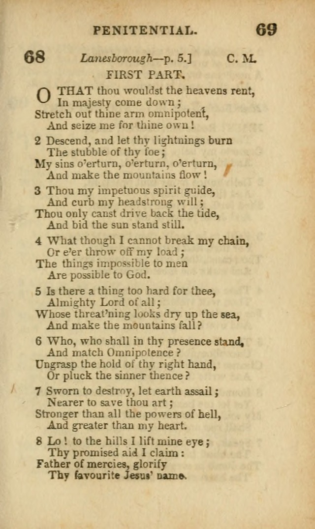 A Collection of Hymns: for the use of the Methodist Episcopal Church, principally from the collection of the Rev. John Wesley, A. M., late fellow of Lincoln College..(Rev. and corr. with a supplement) page 69