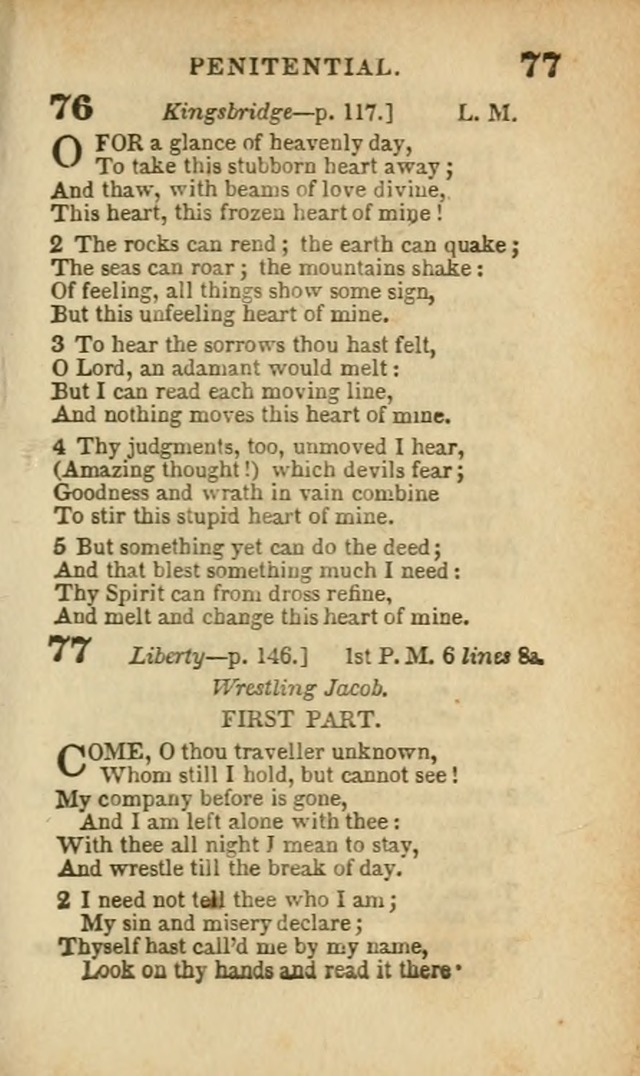 A Collection of Hymns: for the use of the Methodist Episcopal Church, principally from the collection of the Rev. John Wesley, A. M., late fellow of Lincoln College..(Rev. and corr. with a supplement) page 77