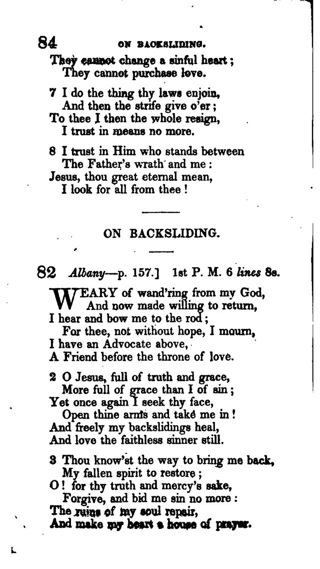 A Collection of Hymns: for the use of the Methodist Episcopal Church, principally from the collection of the Rev. John Wesley, A. M., late fellow of Lincoln College..(Rev. and corr. with a supplement) page 84