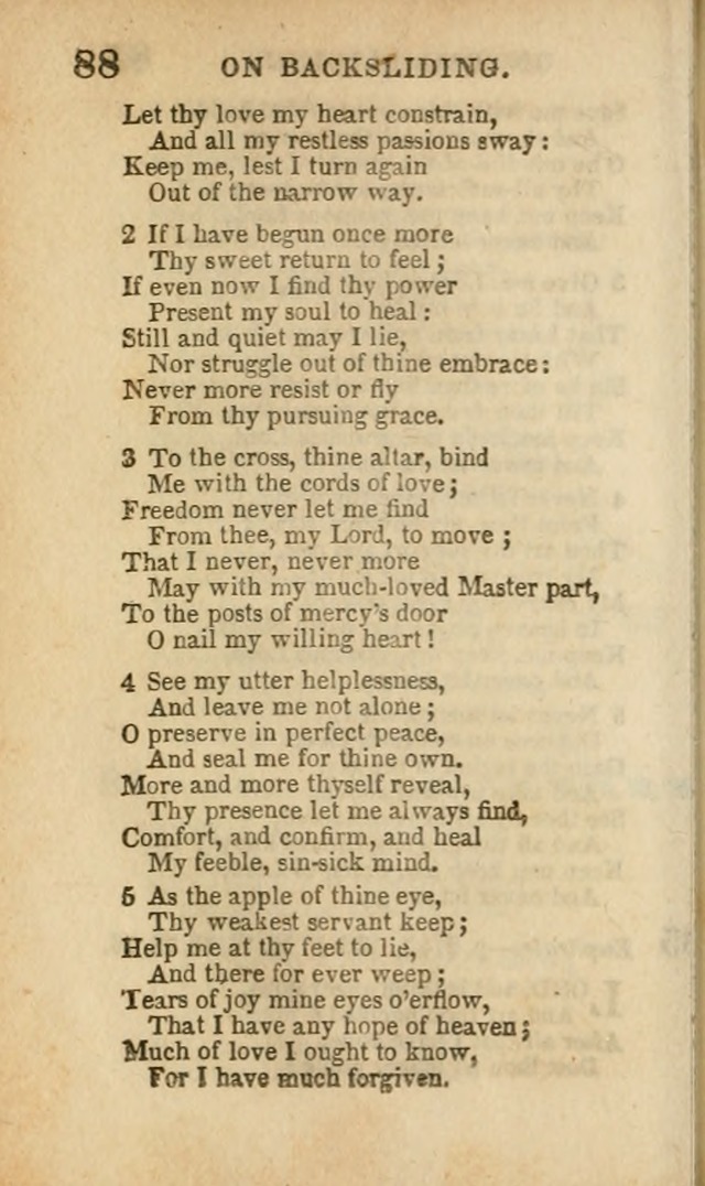 A Collection of Hymns: for the use of the Methodist Episcopal Church, principally from the collection of the Rev. John Wesley, A. M., late fellow of Lincoln College..(Rev. and corr. with a supplement) page 88