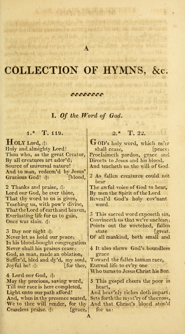 A Collection of Hymns for the Use of the Protestant Church of the United Brethren. (New and Rev. ed.) page 1