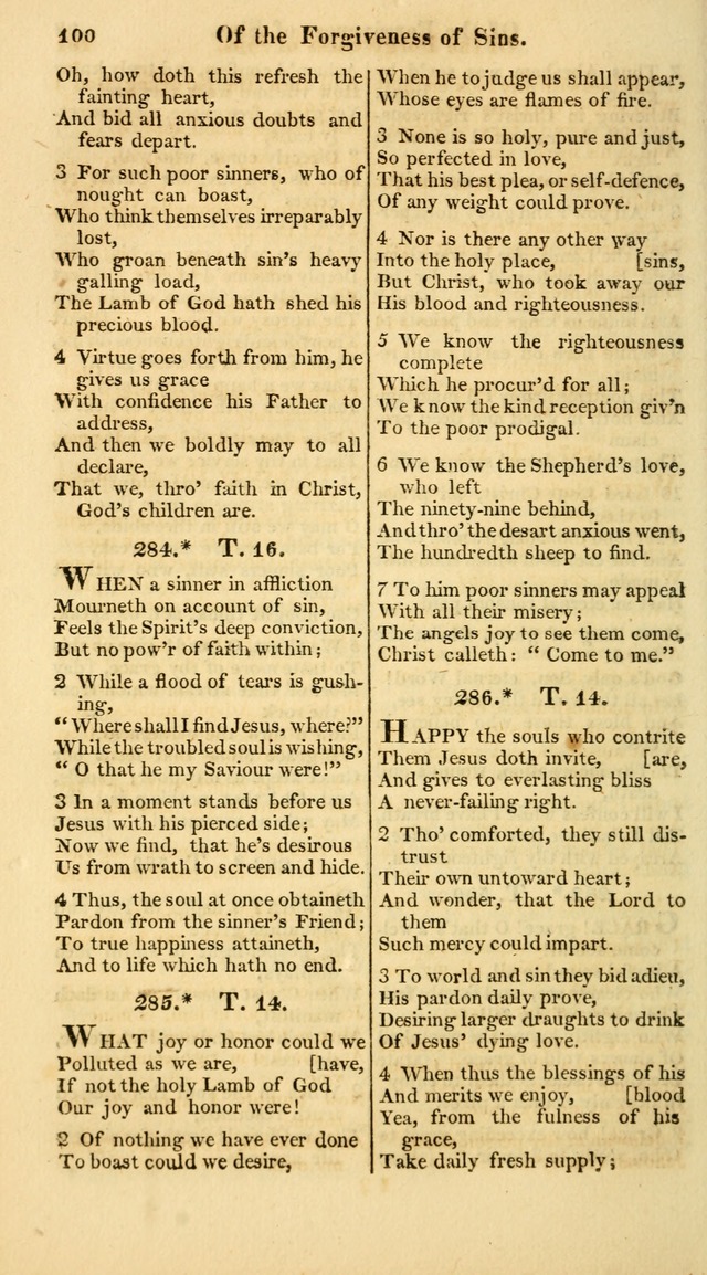 A Collection of Hymns for the Use of the Protestant Church of the United Brethren. (New and Rev. ed.) page 100