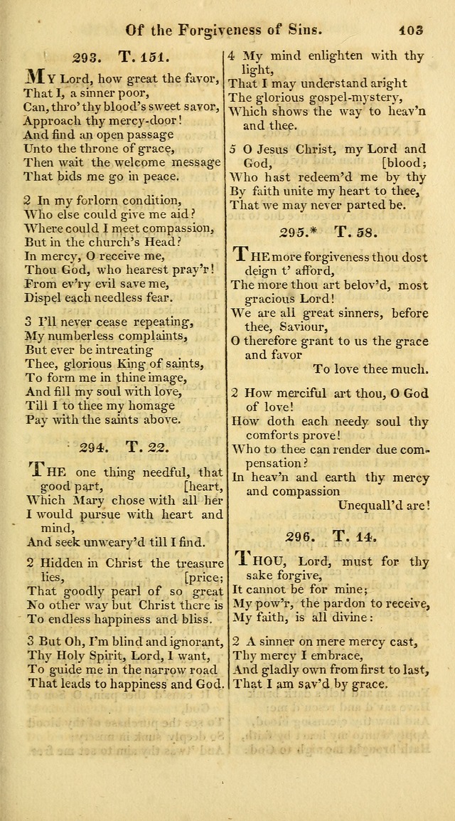 A Collection of Hymns for the Use of the Protestant Church of the United Brethren. (New and Rev. ed.) page 103