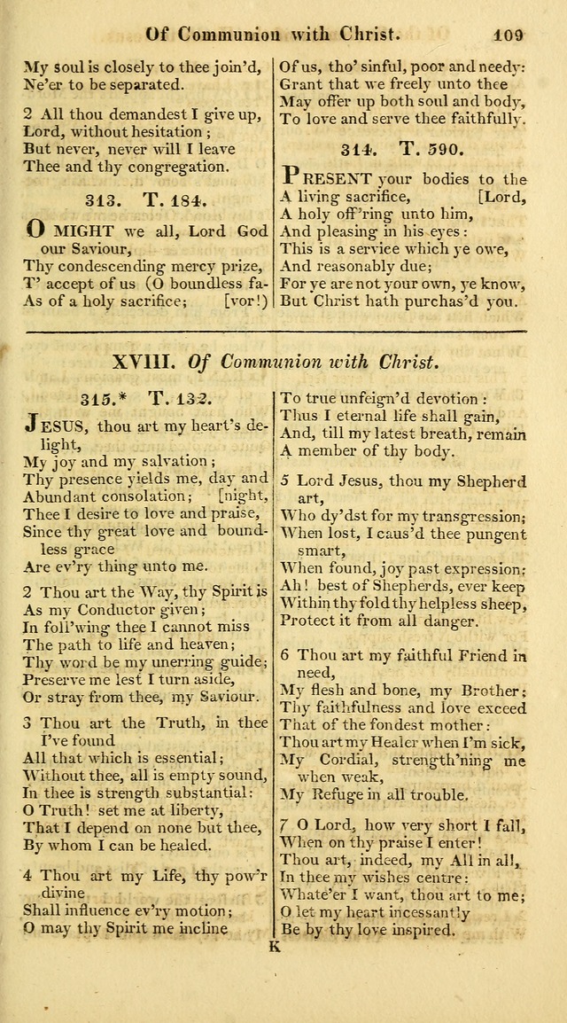 A Collection of Hymns for the Use of the Protestant Church of the United Brethren. (New and Rev. ed.) page 109